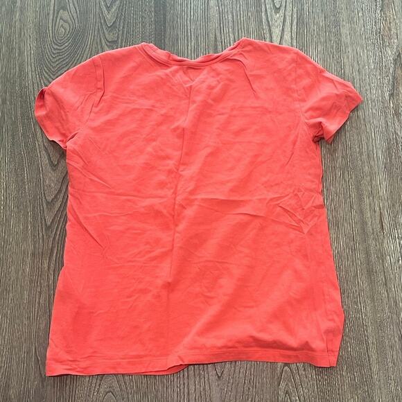 Armani Exchange Short Sleeve Top Logo Print Crewneck Cotton Pullover Pink Size M - Picture 5 of 6